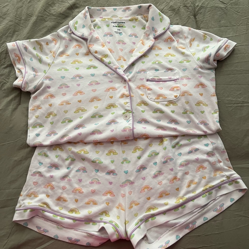 Roller Rabbit x Stoney Clover Lane “Cotton Candy Clouds” pajamas XS